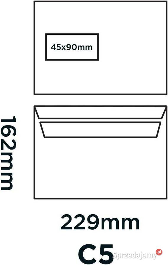 KOPERTY C5 z pasek klejący 162X230 500 okienko Gaszowice sprzedam