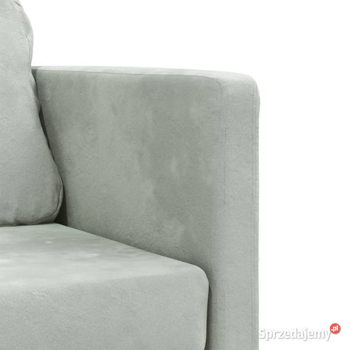 Sofa podłogowa 2w1 jasnoszara 122x204x55 aksamit mazowieckie Warszawa sprzedam