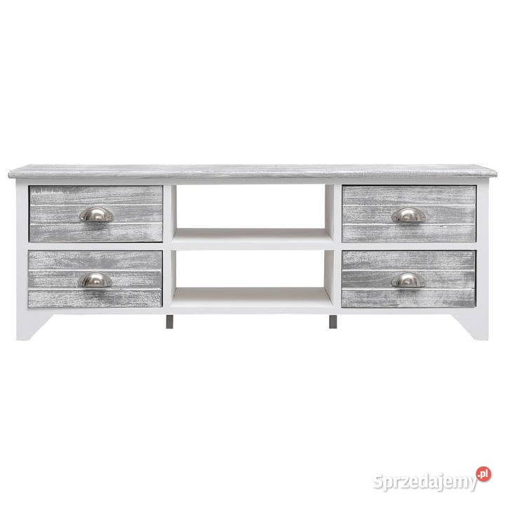 Szafka pod TV białoszara108x30x40 drewno Warszawa