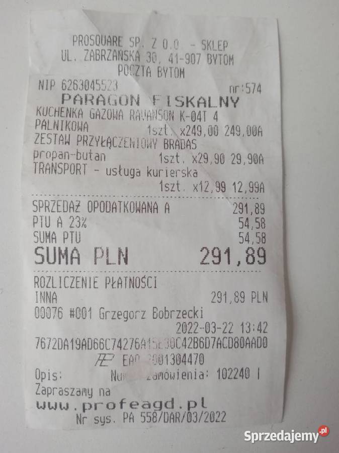 Kuchenka RAVANSON gazowa 4 palnikowa 646kW