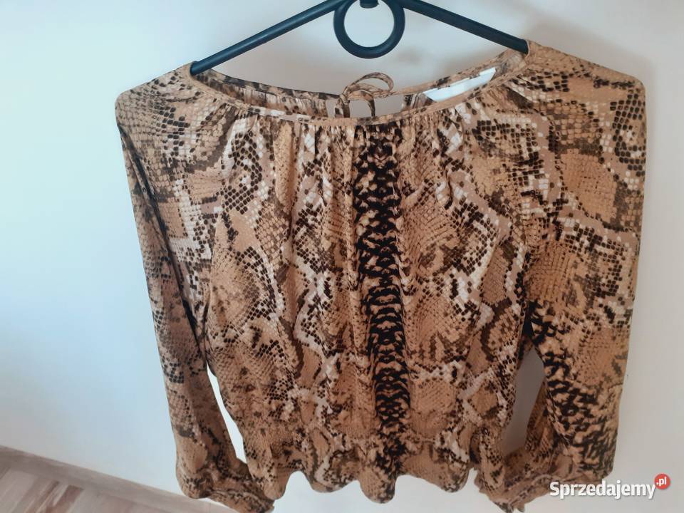 bluzka wzór skóra węża HM M pomorskie Gdańsk