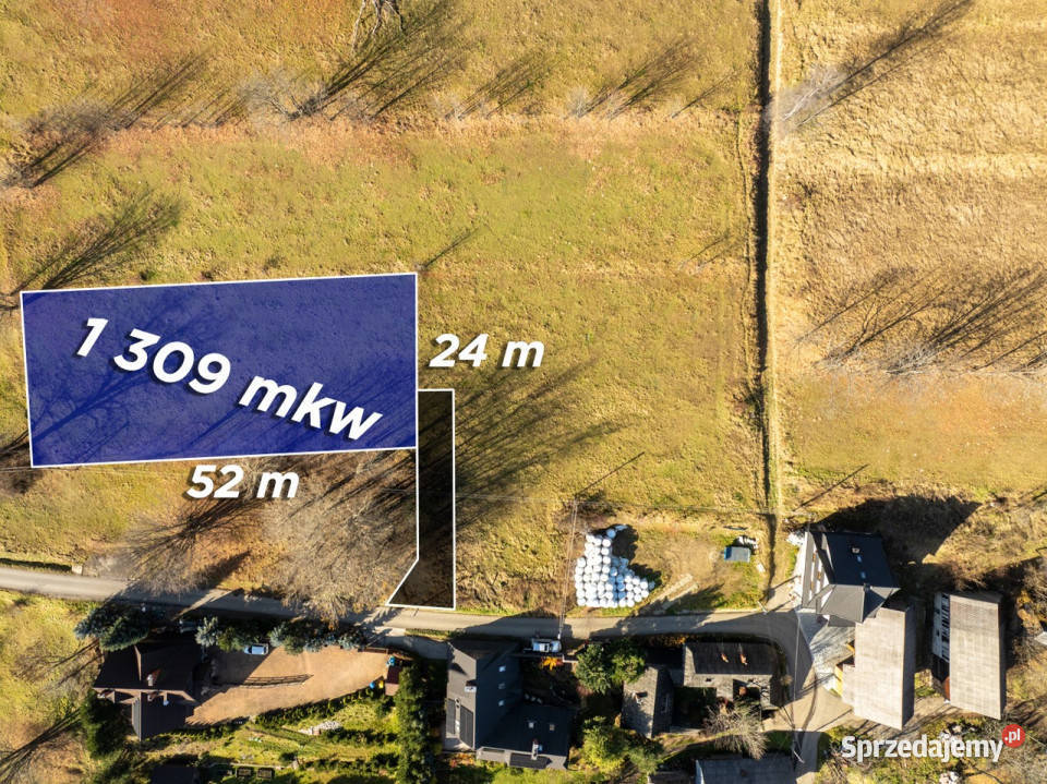 Widokowa działka w Rzepiskach 1310 m2 Rzepiska