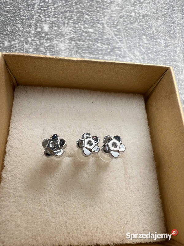 Kolczyki srebrne kwiaty kwiatki Jasło