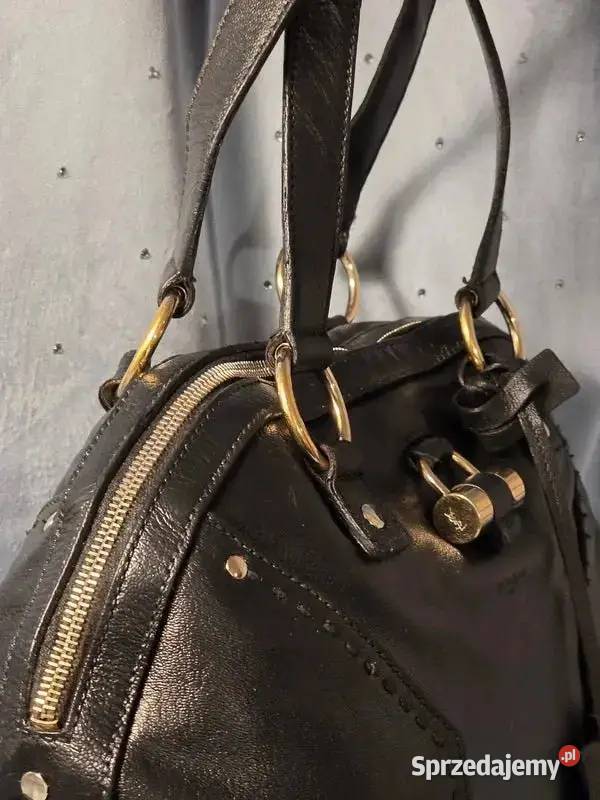Yves Saint Laurent klasyczny kuferek stan żółty/złoty