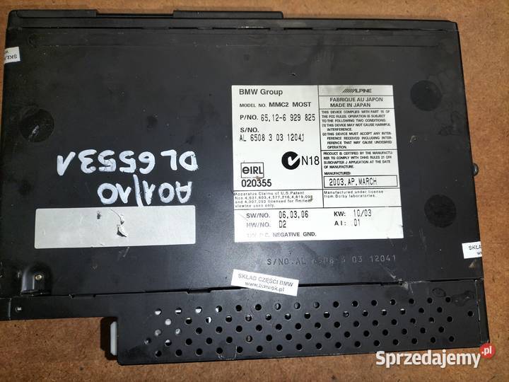 Zmieniarka płyt DVD BMW E65 E66 Phantom RR1 Poręba sprzedam