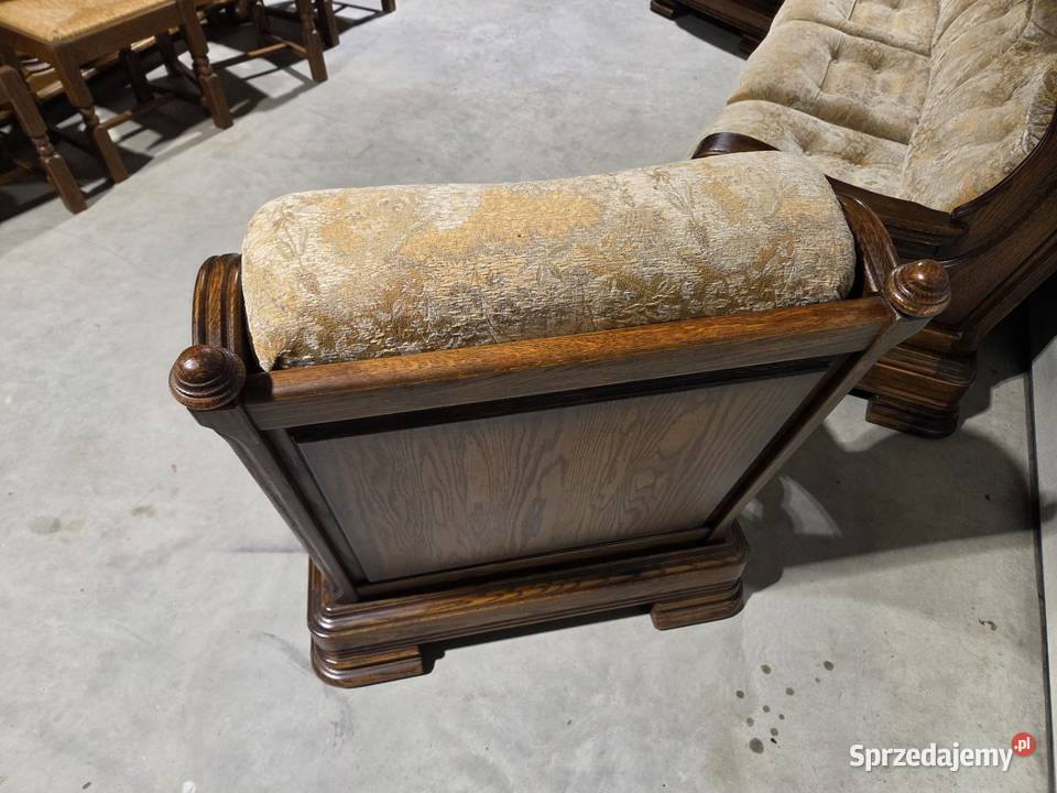 Masywny dębowy zestaw wypoczynkowy 311 wielkopolskie Sławoszewek