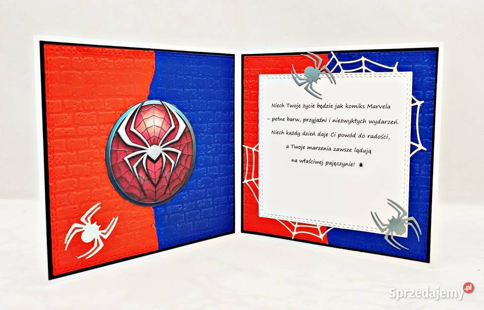 Kartka urodzinowa SpiderMan ręcznie robiona Wejherowo