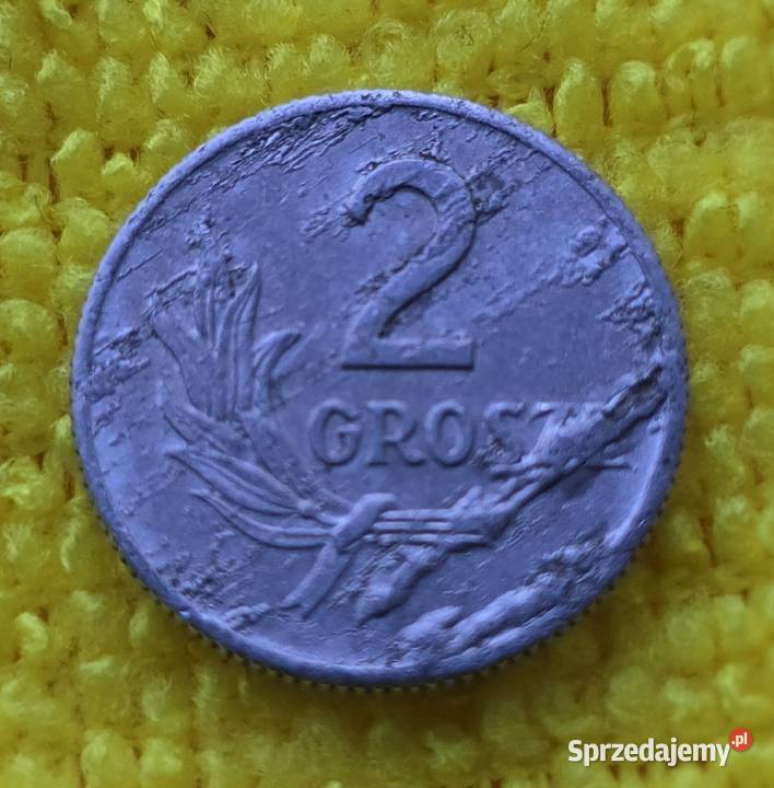 Moneta 2 grosze z 1949 roku oryginalny stan Antyki, Sztuka, Kolekcje świętokrzyskie Busko-Zdrój