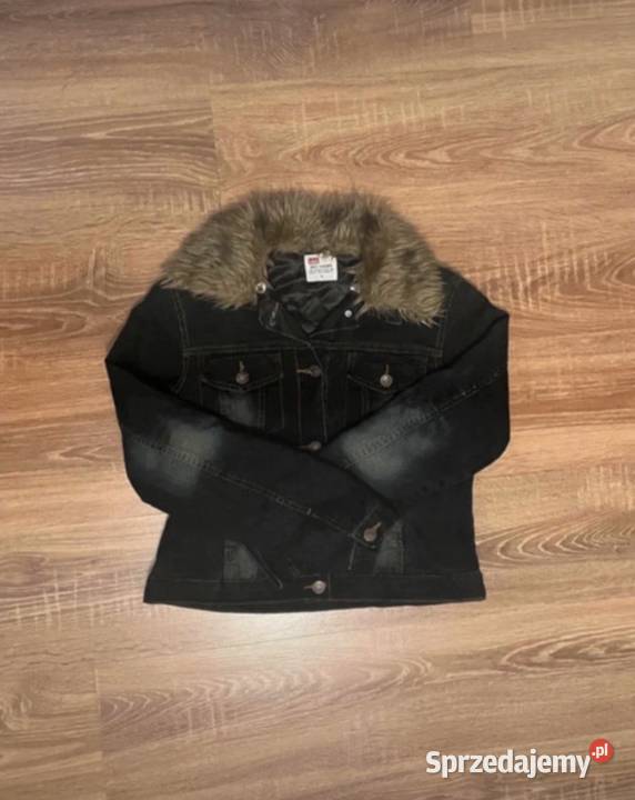 Kurtka jeansowa z futerkiem vintage Kurtki i płaszcze Płock