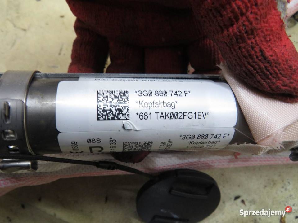 KURTYNA AIRBAG PRAWA PASSAT B8 KOMBI 3G0880742F