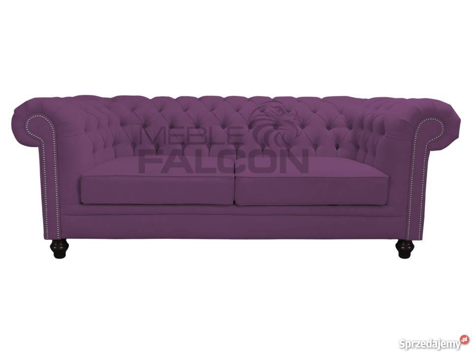 Pikowana sofa Chesterfield Next PRODUCENT MEBLE czerwony Gdańsk