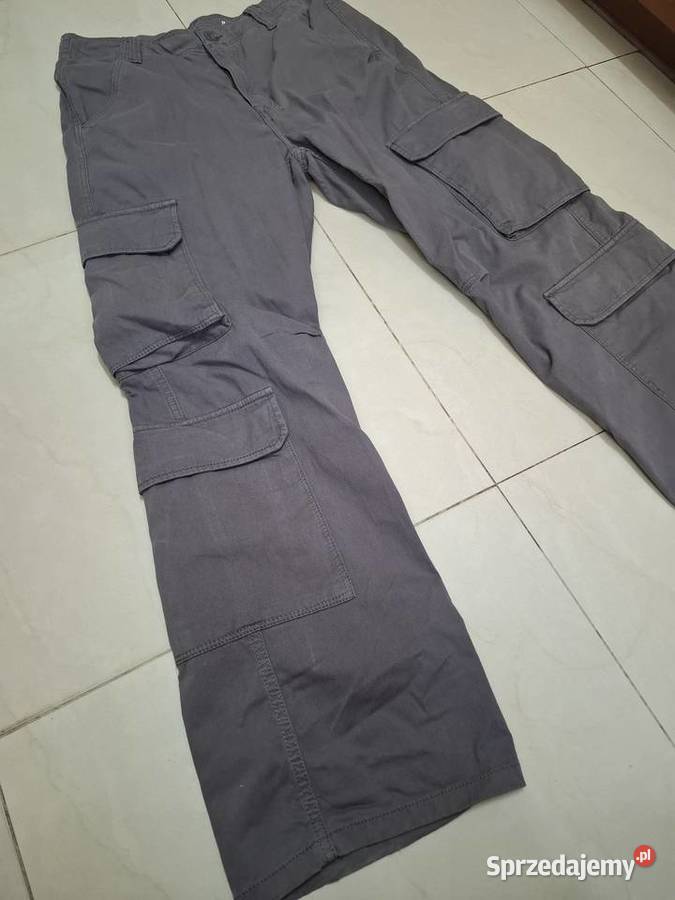 Bershka M spodnie cargo bojówki unisex brązowy/beżowy sprzedam