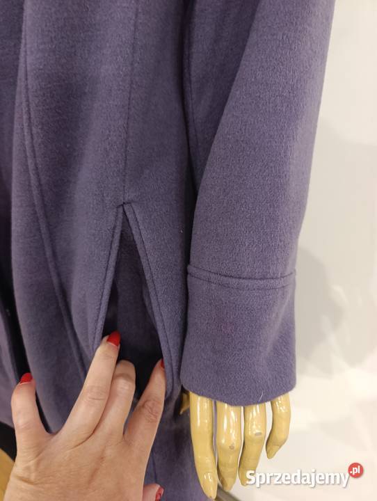 Fioletowy lila płaszczyk damski r44 Kurtki i płaszcze Hażlach