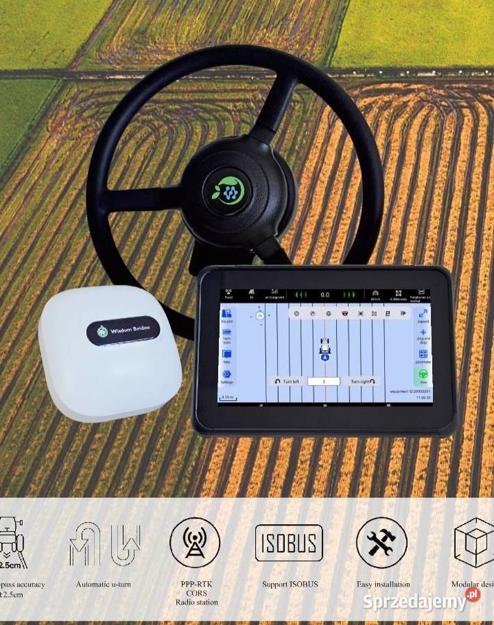 Nawigacja rolnicza RTK 2 isobus joystick kamera Tuchola