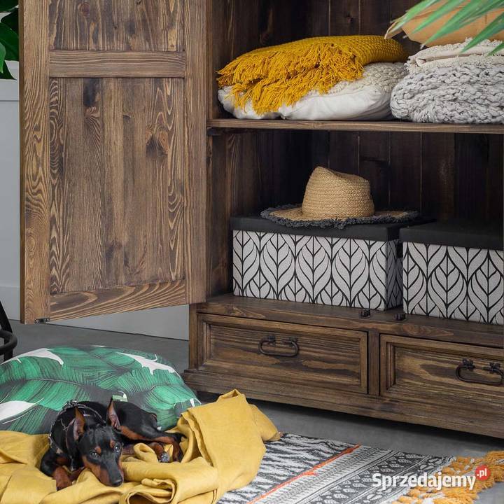 Dwudrzwiowa szafa drewniana do pokoju sosnowa Maków Podhalański sprzedam