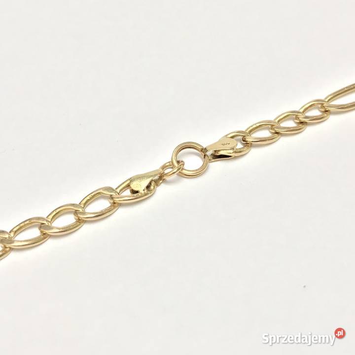 Złoty ŁAŃCUSZEK męski 14K piękny FIGARO 60 CUD złote Warszawa