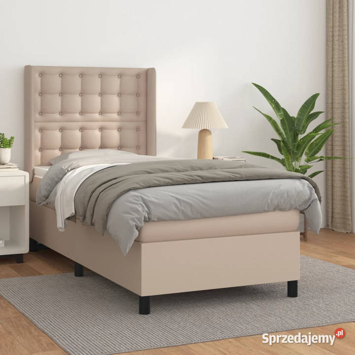 Łóżko kontynentalne z materacem cappuccino 128cm Warszawa sprzedam