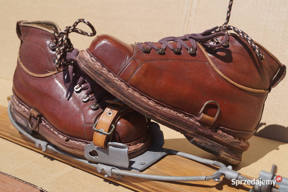 Stare skórzane buty narciarskie 38 Antyki, Sztuka, Kolekcje podkarpackie Pruchnik
