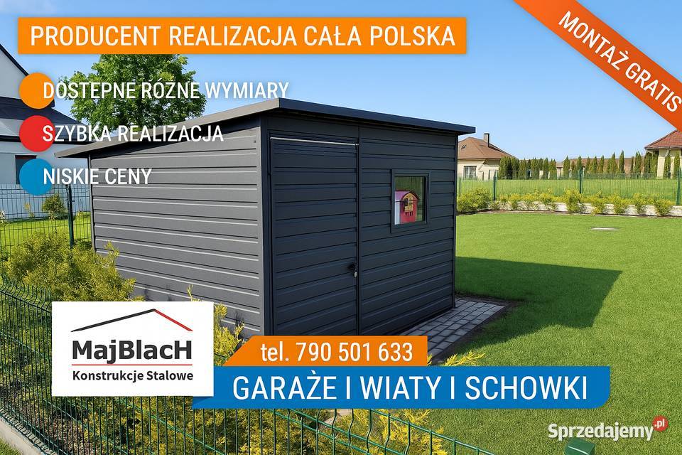 GRAFIT Mały Domek GARAŻ BLASZANY SCHOWEK Altana Czarnków