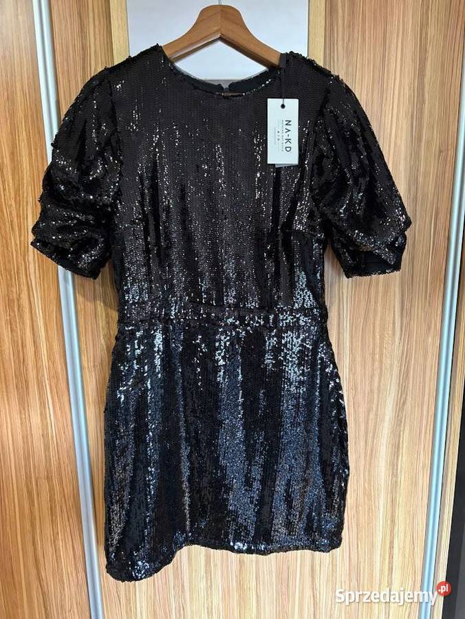 NAKD Cekinowa sukienka r38 czarny małopolskie Kalwaria Zebrzydowska