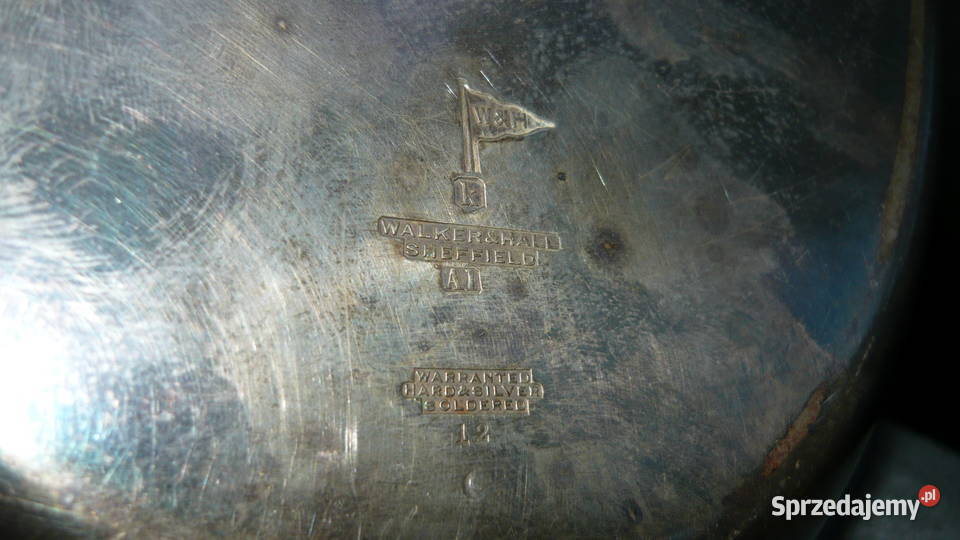 Tacka talerz patera posrebrzana dzielona z Sokółka