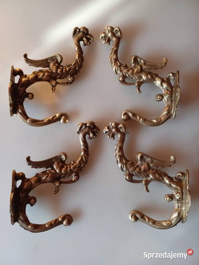 Stylowy masywny wieszak mosiężny Pozostałe