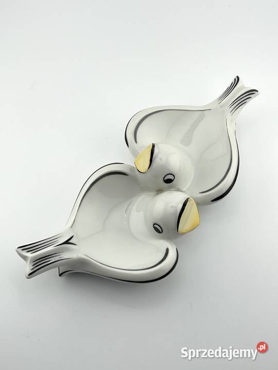 Przyprawnik dwojaczek jaskolki porcelana PRL Kraków sprzedam