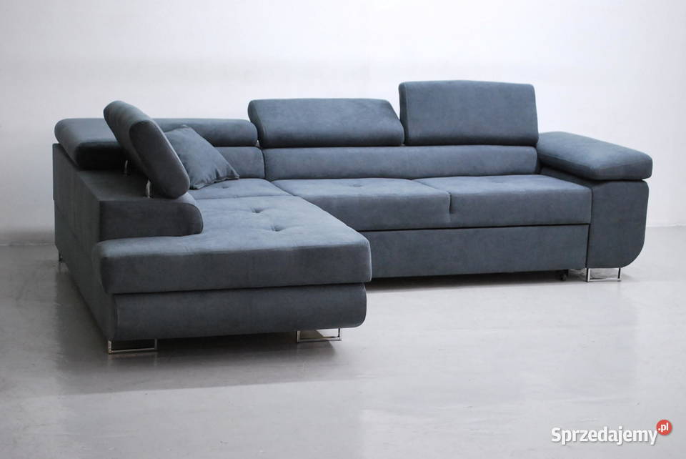 SAS DESIGN NOWOCZESNY NAROŻNIK funkcja spania 202cm wielkopolskie Poznań