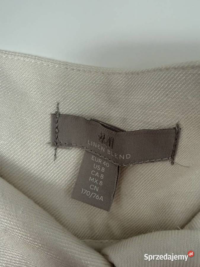 Lniane spodenki szorty L wielkopolskie Rusiborek