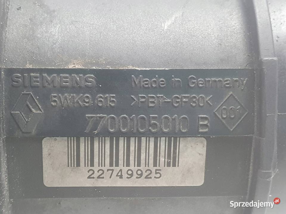 Renault Scenic I 19 DTI PRZEPŁYWOMIERZ osobowe Janów