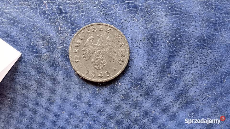 Stare monety 1 fenig 1943 Niemcy Lesko