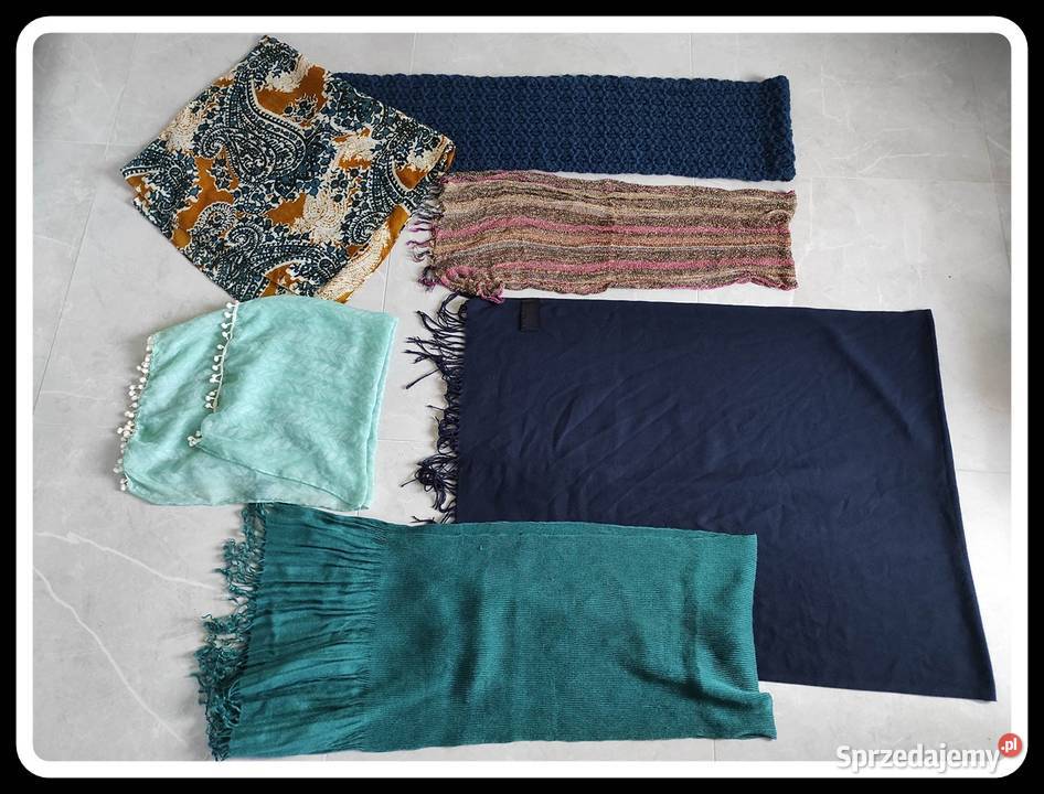 Zestaw szalików szali i chust 6 sztuk