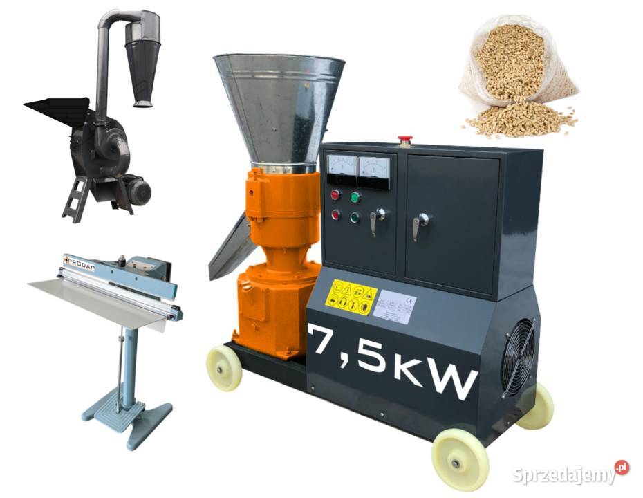 ZESTAW PELECIARKA 75kW MŁYN BIJAKOWY 4kW śląskie Częstochowa