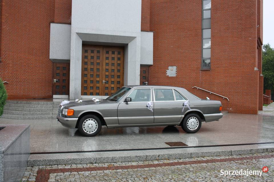 UWAGA Mercedes SKlasa W126 wynajem auto do ślubu Warszawa
