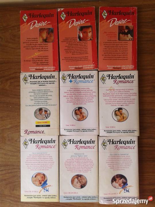 Romanse Harlequin 9 sztuk