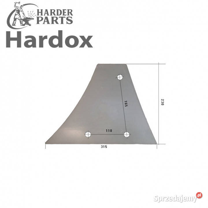 Pierś HARDOX 200649L części do pługa NIEMEYER Suwałki sprzedam