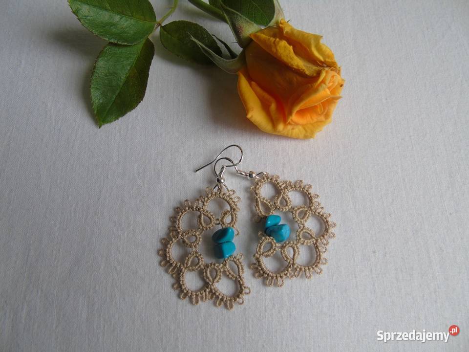 Kolczyki frywolitkowe Antyki, Sztuka, Kolekcje Wiśniowa