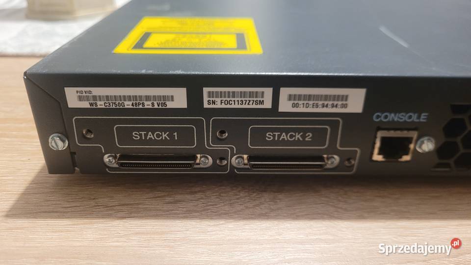 Switch Cisco Catalyst C3750G48S PoE48 Cisco łódzkie sprzedam