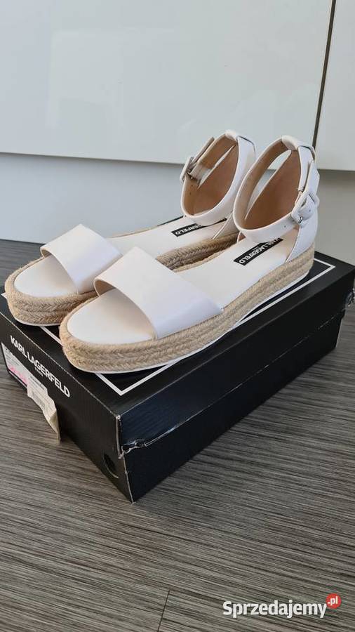 Nowe skórzane espadryle sandały Karl Lagerfeld Nowogard