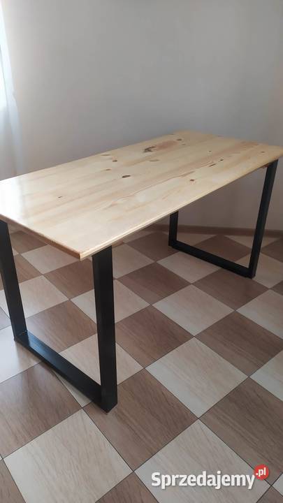 Sprzedam ręcznie wykonany stół drewniano-metalowy
