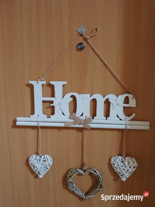 Zawieszka dekoracja HOME biały Chrzanów