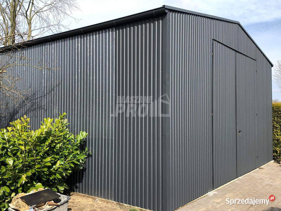 Hala Garaz blaszany 6x7 Brama dwuskrzydłowa 42m2 Gorzów Wielkopolski