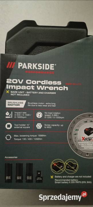 PARKSIDE PERFORMANCE Akumulatorowy klucz udarowy warmińsko-mazurskie sprzedam