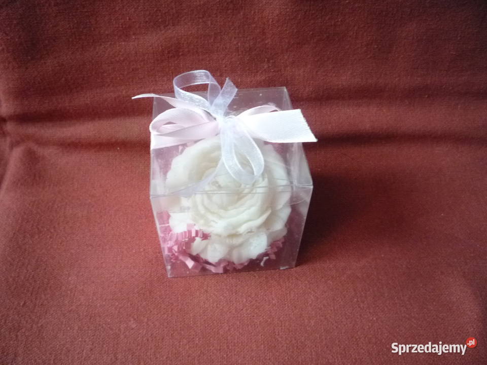 Świeczka Świeca Biała róża w pudełku