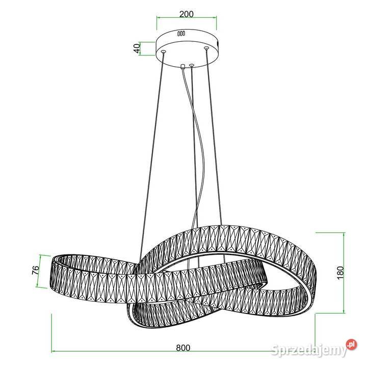 Żyrandol kryształowy nowoczesny srebrny glamour Warszawa