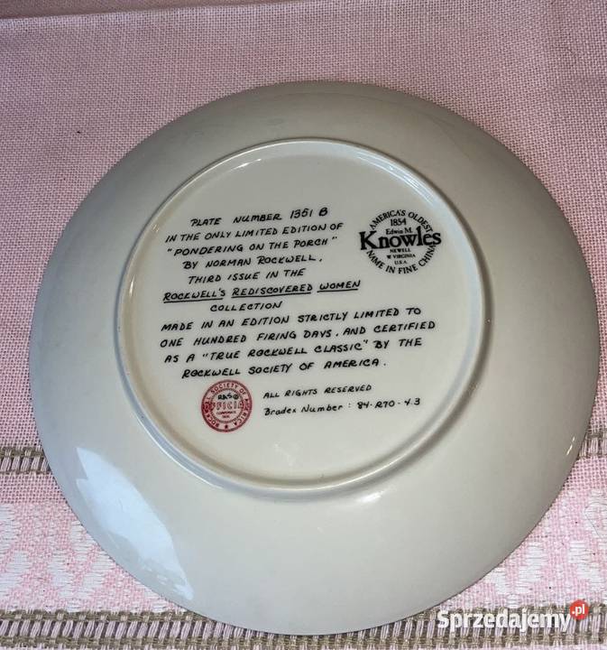 Talerz kolekcjonerski Pandering on the porch