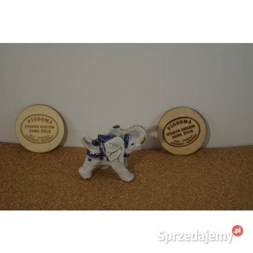 Porcelanowy Słoń Dekoracyjny Vintage śląskie