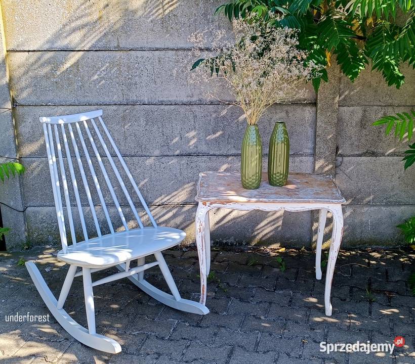 Fotel bujany krzesełko bujane drewniane 55cm Leszno sprzedam