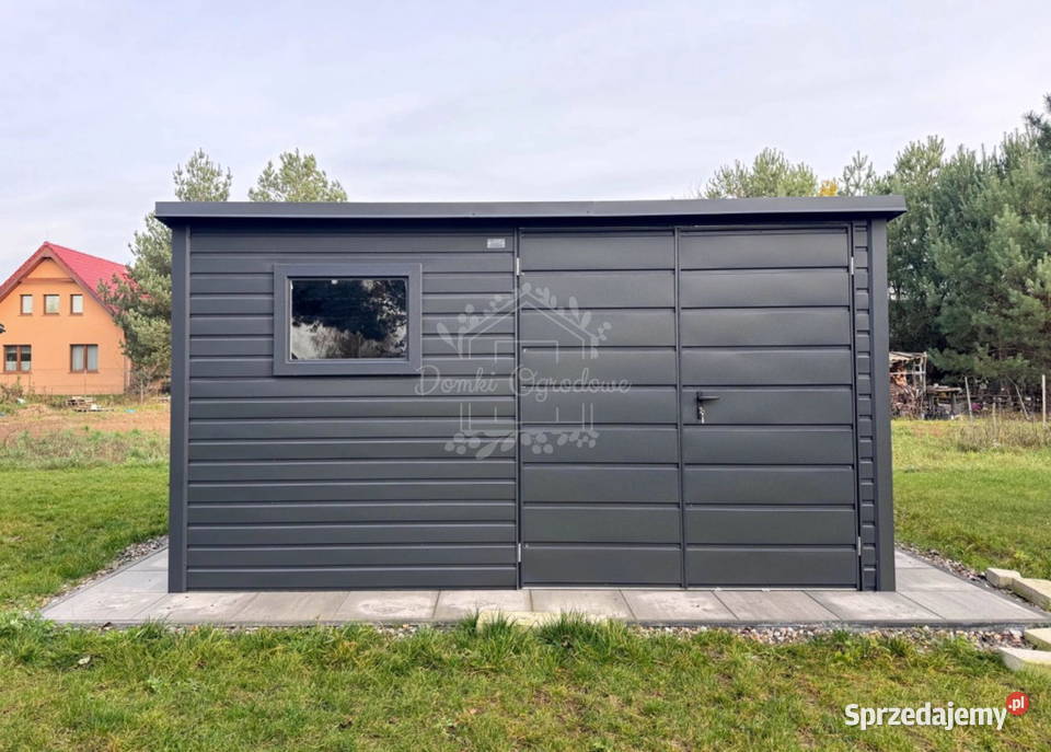 Schowek domek ogrodowy 4x3 m 2x okno antracyt Gliwice