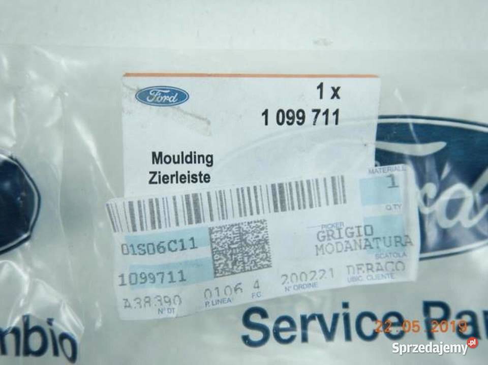 LISTWA BŁOTNIKA PRAWY TYŁ FORD FOCUS 9805